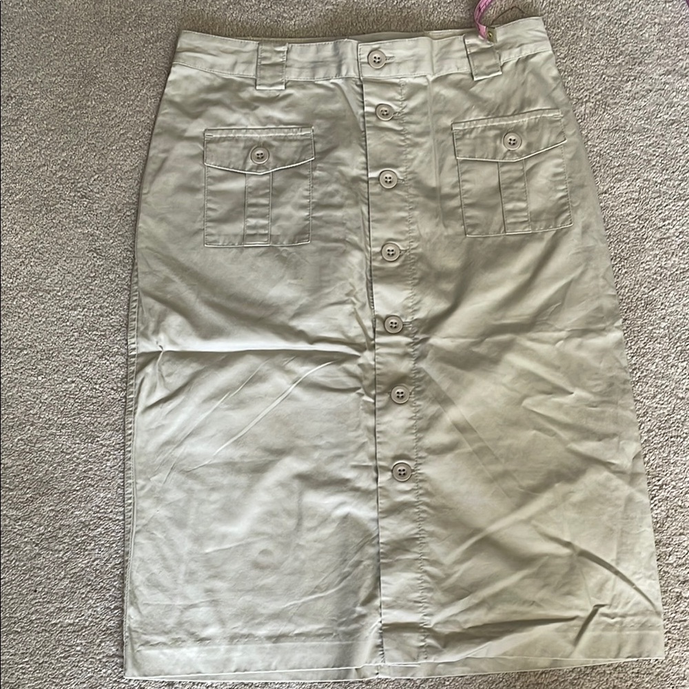 GAP Tan Cream Midi Pencil Skirt Casual Resort Wear